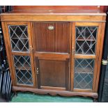 A mahogany side by side bureau bookcase,