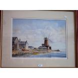 Edward Emerson Clay Mill, Norfolk signed, watercolour, 51.