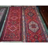 Carpets - a Persian style runner; another similar,