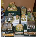 A Lilliput Lane cottage, The Boat Yard, boxed; others including The Donkey Stable, Birthday Party,