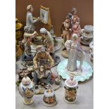 A Capo-di-monte figure group,