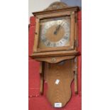 A 20th century Urgas wall clock, silvered dial ring,