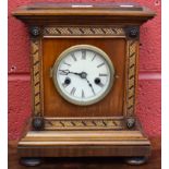 A 19th century mahogany mantel clock, Schutzmarke,