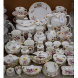 Royal Crown Derby Posies pattern six setting tea service, comprising cups, saucers, side plates,