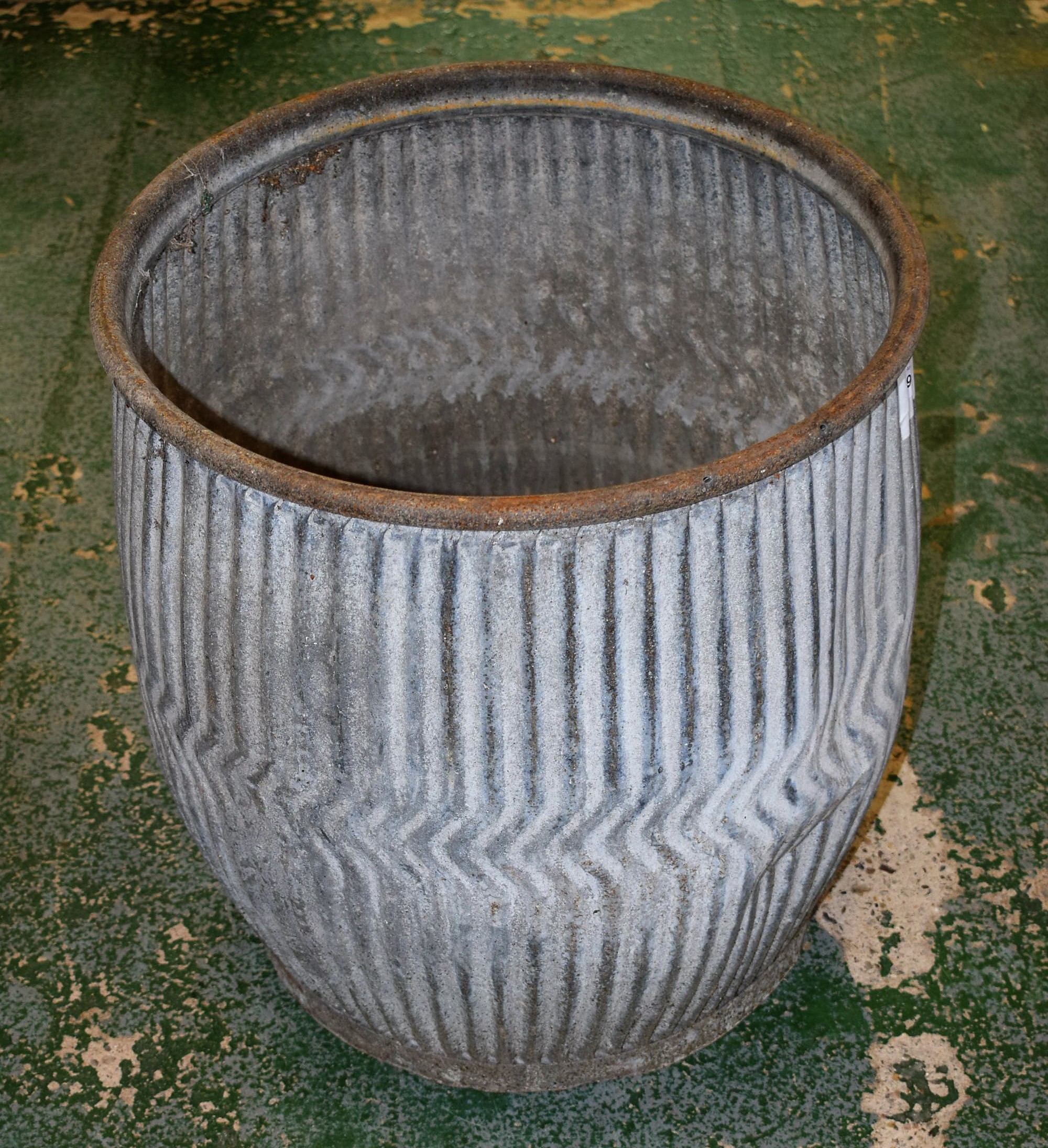 A galvanized dolly tub, 51.