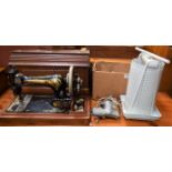 A Singer sewing machine,