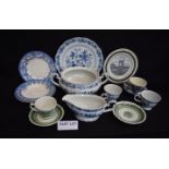 Ceramics - blue and white table ware, including Wedgwood, Blue Chatham, Losol ware,