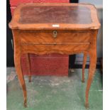 A 19th century French kingwood lady's occasional writing and work table,