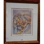 Morag Burton Abstract Violinists signed, watercolour, 26.