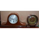 An early 20th century mahogany mantel clock;