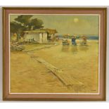 James H. Kibart Deserted Beach signed, oil on board, 59cm x 66.