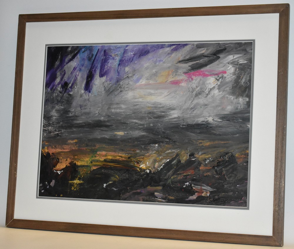 Stephen Stringer Mist on the Moor signed, mixed media,