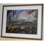 Stephen Stringer Mist on the Moor signed, mixed media,