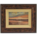 Rob Ford Sunset Across the Water, An Impression, signed, oil on board,