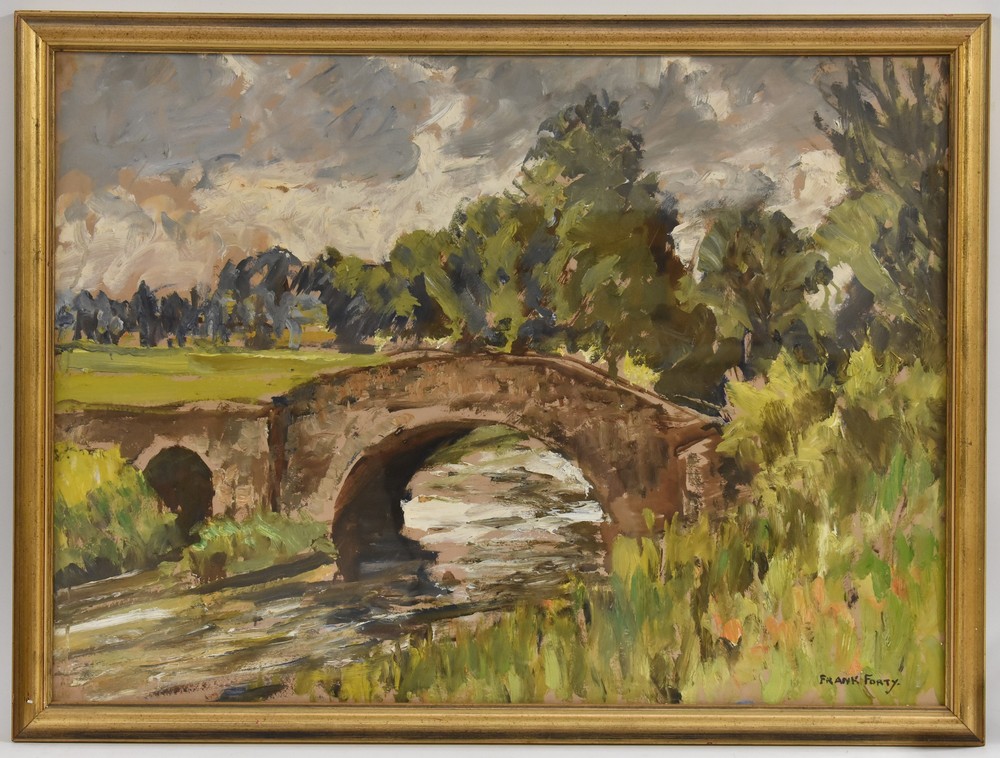 Frank Forty (Irish, 1902 - 1996) The Hump Back Bridge signed, oil,