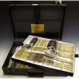 A Bestecke Solingen canteen of 23 carat gold plated cutlery for twelve,