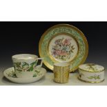 A Royal Crown Derby moustache cabinet cup & saucer,