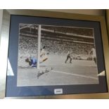 Autographs - a signed and framed picture of England's World Cup winning goalkeeper Gordon Banks