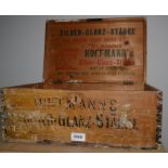 Advertising - an early 20th century Swiss pine soap box, hinged cover, Hoffmans,