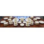 A comprehensive Noritake Covina pattern part dinner and tea service, including tea cups, saucers,