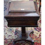 A 19th century rosewood teapoy,