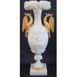 A 19th century Italian alabaster two-handled vase,