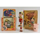 Walt Disney Dumbo battery operated, plastic, made in Hong Kong, pop up action,