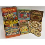 Games - Target Tiddleywinks, Berwick England, in original box; Hopla!, 1920's, made in England,