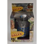 A Doctor Dr Who Product Enterprise Electronic Talking Dalek, grey with blue spheres,