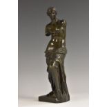 Grand Tour School (19th century),a dark patinated bronze, Venus de Milo, after the antique,