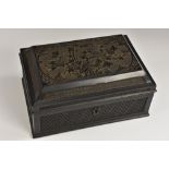 A Chinese lacquer rectangular cigar box, by Ko King Yuan, Foochow,