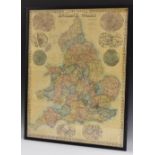 Edward Weller, by and after, Bacon's Popular Map of England and Wales, published by G W Bacon & Co,