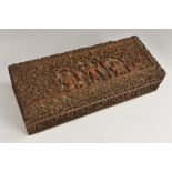 A 19th century Indian sandalwood rectangular box,