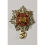 Medals and Decorations - Turkish Empire - an Order of the Medjidje (Military) Third Class white and