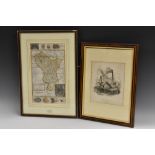 Local Interest - Herman Moll (1654 - 1732), by and after, a map, Derby Shire (sic, Derbyshire),