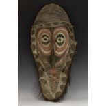 Tribal Art - a South-Western Pacific ancestor gable mask,