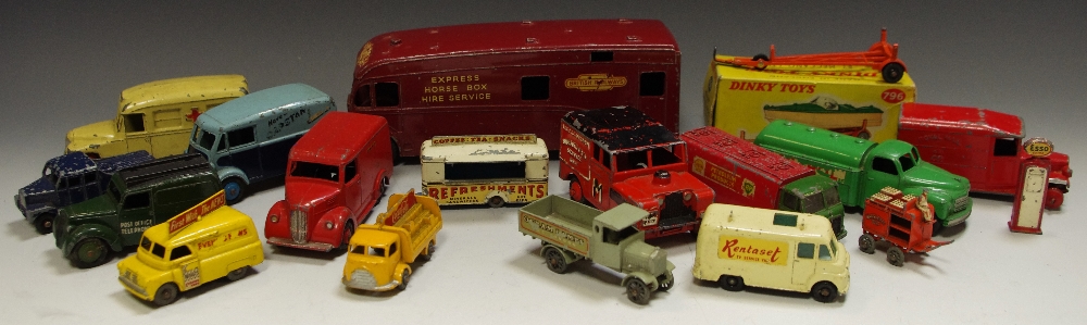 Advertising/Toys - a Dinky Horse-Box; a Dinky Toys CASTROL truck; Lesney Coca-Cola truck;