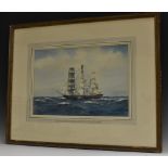 Commander Eric Tufnell RN (1888 - 1979) The Backwall Passenger Ship Tweed signed, inscribed,