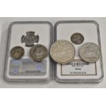 Coins, Foreign silver coins: Bolivia 5 centavos 1935 A/unc; Latvia,