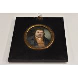 English School (late 18th/early 19th century), a portrait miniature, of a portly gentleman,