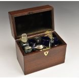 A 19th century mahogany apothecary box,