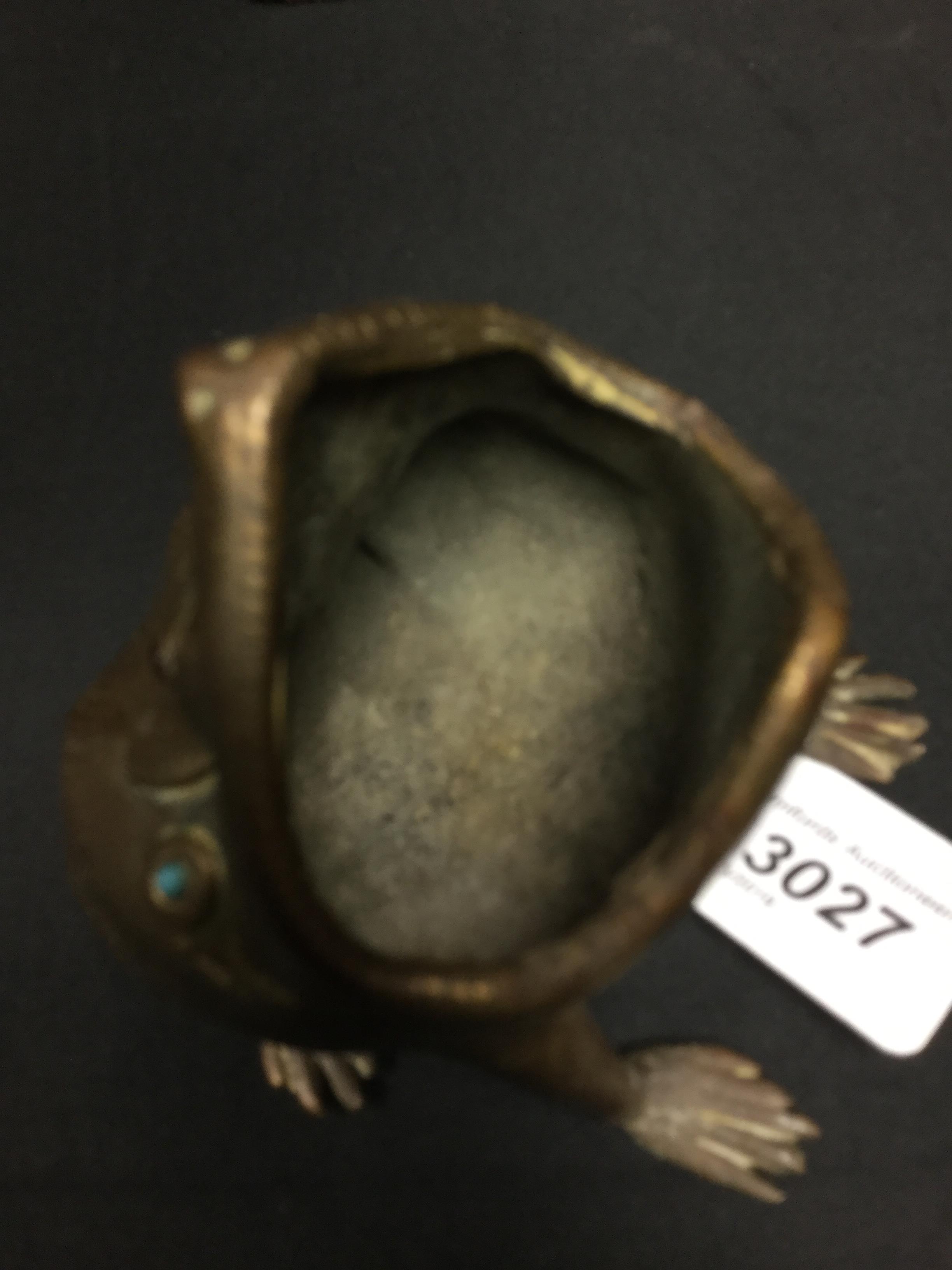 A 19th century bronze censer, as a toad, set with cabochons, - Image 8 of 10