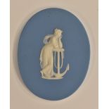 A 19th century Wedgwood Jasperware oval plaque,