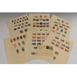 Stamps - SAAR 1920 - 1934 on album leaves M/M, f/v SG:103 plus overprints plebiscite, Dienstmarke,