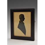English School (19th century), a silhouette, of a gentleman, bust length, heightened in gilt, 9.