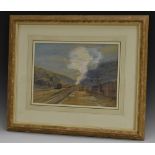 Robert G D Alexander (1875 - 1945) Brentwood Station, Essex label to verso, watercolour, 24.