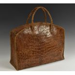 Vintage Luggage - a crocodile skin holdall,