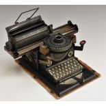 An early 20th century German tinplate toy junior typewriter, by Gebruder Schmidt Nuremberg (GSN),