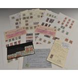 Stamps - GB back of book collection QV - QEII, some mint, QV fiscals, foreign bills, contract notes,