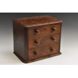 A Victorian mahogany collector's chest,